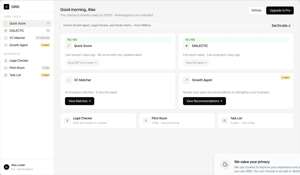 Dashboard screenshot